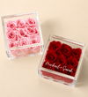 Magnificent Roses® Personalized Connected Love Miniature Pink Rose Keepsake Box